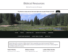 Tablet Screenshot of biblicalresources.org